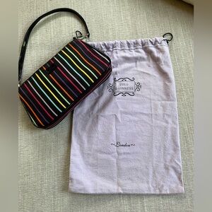 Vintage Lulu Guinness Striped Rainbow Bag.